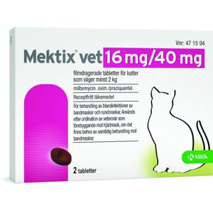 Mektix vet, filmdragerad tablett 16 mg/40 mg, 2 st produkt bild