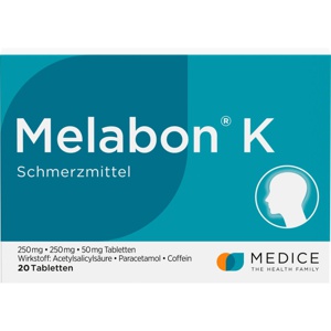Melabon K bei Kopfschmerzen und Zahnschmerzen 20 St Tabletten Produktbild