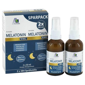 MELATONIN 1 mg Einschlaf-Spray Sparpack Produktbild