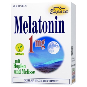 Melatonin 1 mg Kapseln, 60 St Kapseln Produktbild