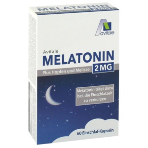 MELATONIN 2 mg plus Hopfen und Melisse Kapseln Produktbild