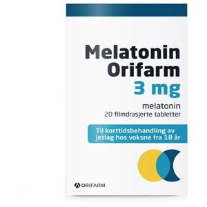 Melatonin Orifarm 3 mg tabletter 20 stk produktbilde