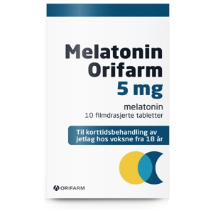 Melatonin Orifarm 5 mg tabletter, 10 stk. produktbilde