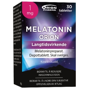 Melatonin Orion 1 mg depottablett, 30 stk. produktbilde