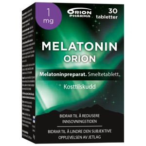Melatonin Orion 1 mg smeltetabletter 30 stk produktbilde