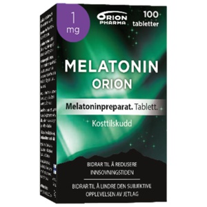 Melatonin Orion 1 mg Tabletter 100 stk produktbilde