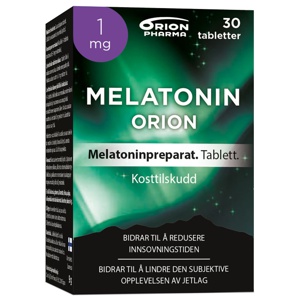 Melatonin Orion 1 mg Tabletter 30 stk produktbilde