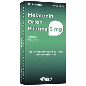 Melatonin Orion Pharma, tablett 3 mg, 10 st