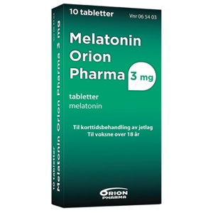 Melatonin Orion Pharma 3 mg tabletter 10 stk produktbilde