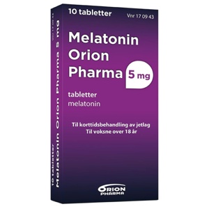 Melatonin Orion Pharma 5 mg tabletter 10 stk produktbilde