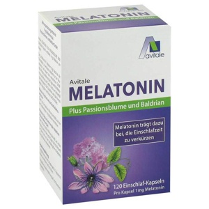 Melatonin + Passionsblume + Baldrian Kapseln, 120 St Kapseln Produktbild