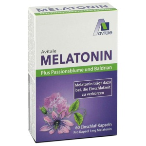 MELATONIN+PASSIONSBLUME+Baldrian Kapseln Produktbild