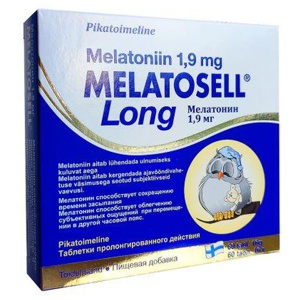 Melatosell Long unetabletid 1,9mg N60 toote pilt