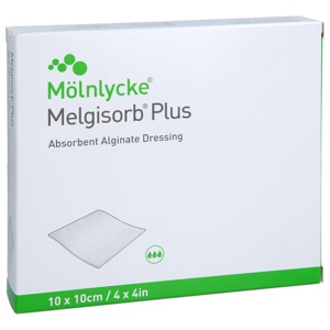 MELGISORB Plus Alginat Verband 10x10 cm steril Produktbild
