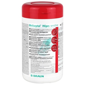 MELISEPTOL Wipes sensitive Spenderbox 60 St Tücher Produktbild