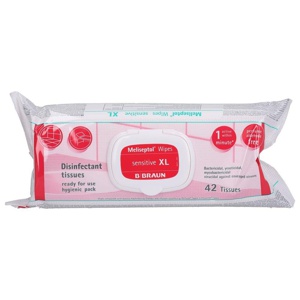 MELISEPTOL Wipes sensitive XL 42 St Tücher Produktbild