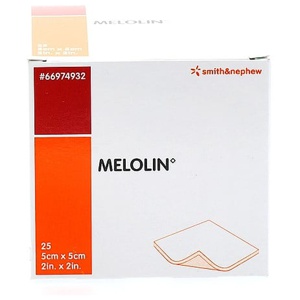 Melolin kompresser 5 x 5 cm 25 stk. produktbillede