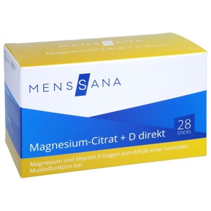 MENSSANA Magnesium-Citrat + D direkt 28 St Pulver Produktbild