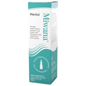 Miwana Nesespray Mentol U/Kons 30 ml produktbilde