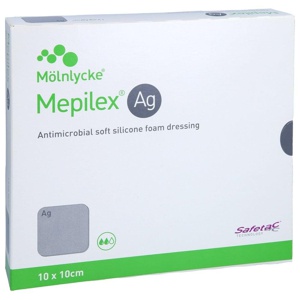 MEPILEX Ag Schaumverband 10x10 cm steril Produktbild