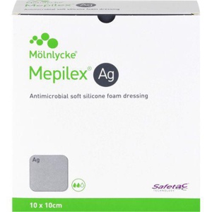 MEPILEX Ag Schaumverband 10x10 cm steril Produktbild