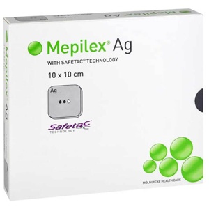 MEPILEX Ag Schaumverband 10x10 cm steril Produktbild