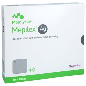 MEPILEX Ag Schaumverband 10x10 cm steril Produktbild