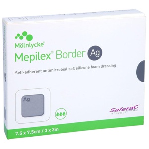 MEPILEX Border Ag Schaumverb.7,5x7,5 cm steril Produktbild