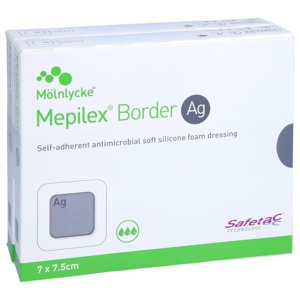MEPILEX Border Ag Schaumverb.7x7,5 cm steril Produktbild