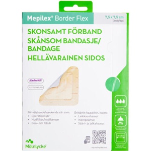 Mepilex Border Flex 7,5 x 7,5 cm. - 3 stk. produktbillede