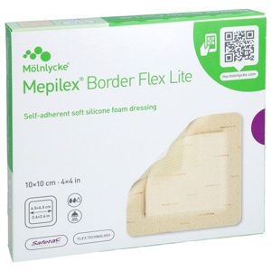 Mepilex Border Flex Lite Schaumverband 10x10 cm, 5 St Verband Produktbild