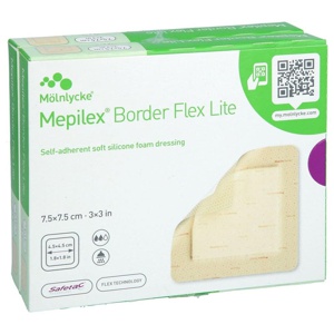 MEPILEX Border Flex Lite Schaumverband 7,5x7,5 cm Produktbild