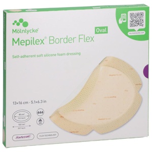 MEPILEX Border Flex Schaumverb.haft.13x16 cm oval Produktbild