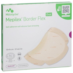 MEPILEX Border Flex Schaumverb.haft.13x16 cm oval Produktbild