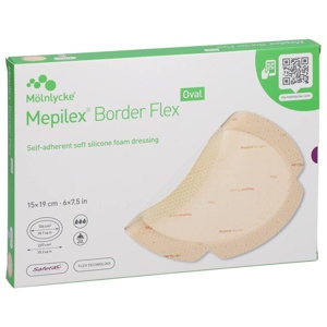 MEPILEX Border Flex Schaumverb.haft.15x19 cm oval Produktbild