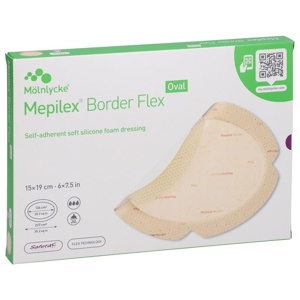 MEPILEX Border Flex Schaumverb.haft.15x19 cm oval Produktbild
