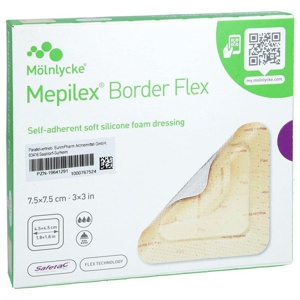 MEPILEX Border Flex Schaumverb.haft.7,5x7,5 cm Produktbild