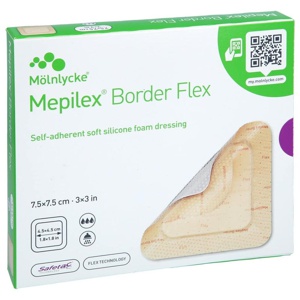 MEPILEX Border Flex Schaumverb.haft.7,5x7,5 cm Produktbild