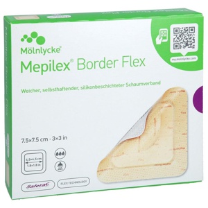 MEPILEX Border Flex Schaumverb.haft.7,5x7,5 cm Produktbild