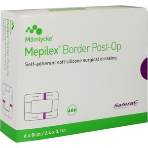 Mepilex Border Post-OP Verband haftend 6x8 cm Produktbild