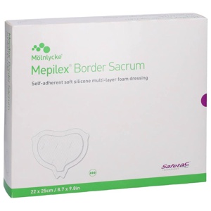 Mepilex Border Sacrum Schaumverband haft.22x25 cm st., 10 St Verband Produktbild