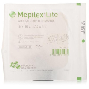 Mepilex Lite Dressing 10 x 10cm 5 Pack product image