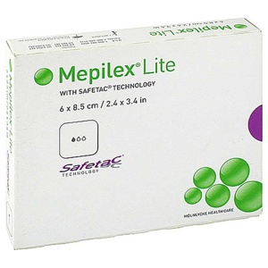 MEPILEX Lite Schaumverband 6x8,5 cm steril Produktbild