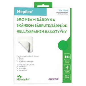 Mepilex Skumbandasje 10 x 10 cm 2 stk produktbilde