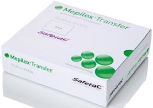 Mepilex Transfer sårkontaktlag 7,5x8,5cm 5 stk produktbilde