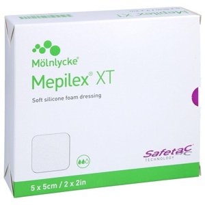Mepilex XT 5x5 cm Schaumverband, 5 St Verband Produktbild