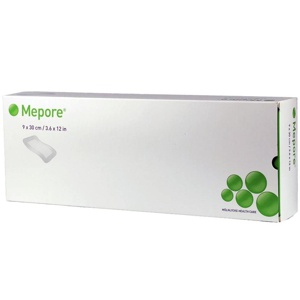 Mepore selvheftende kompress 9x30cm 30 stk produktbilde