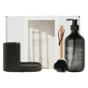 Meraki Giftbox för köket (Dark Grey Holder + Nature Brush + Shadow Lake Dish Wash 490 ml) produkt bild