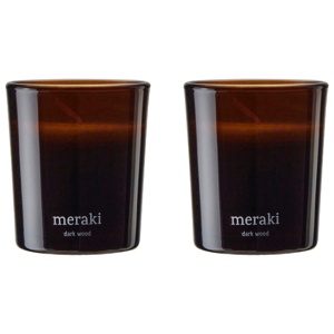 Meraki Duftlys Dark Wood 120 g produktbillede
