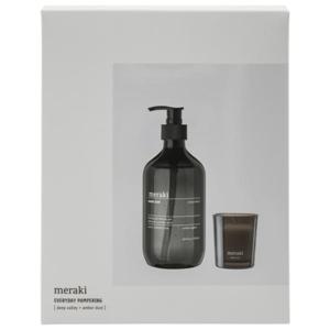 Meraki Gift Box Deep Valley Handsoap 490 ml + Scented Candle Amber Dust 60 g produkt bild